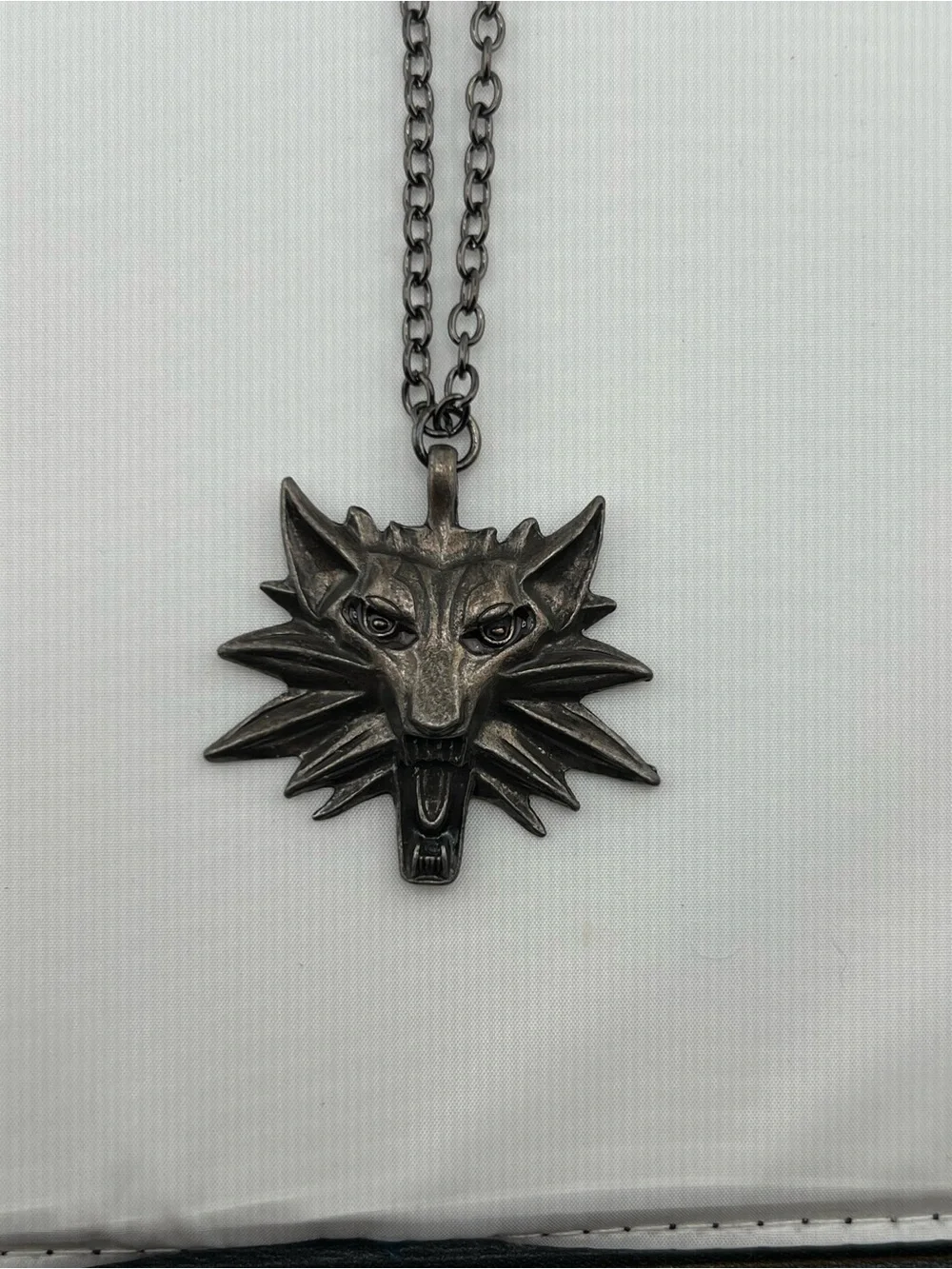 🎁wolf head Fashion Jewelry Dark Gunmetal Chain Necklace